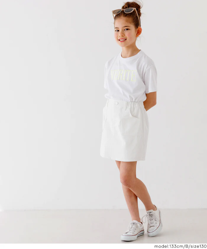 親子お揃いクルーネックロゴTシャツ キッズ メール便不可 - Image 8