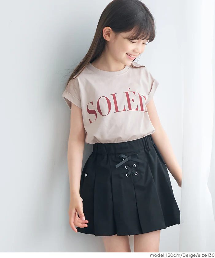 親子お揃いフレンチスリーブプリントTシャツ キッズ メール便可 - Image 10