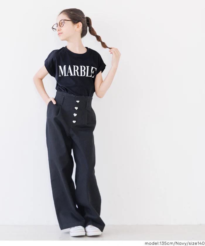 親子お揃いフレンチスリーブプリントTシャツ キッズ メール便可 - Image 13