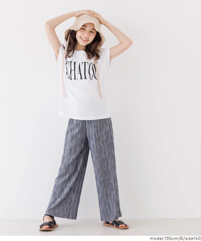 親子お揃いフレンチスリーブプリントTシャツ キッズ メール便可 - Image 18