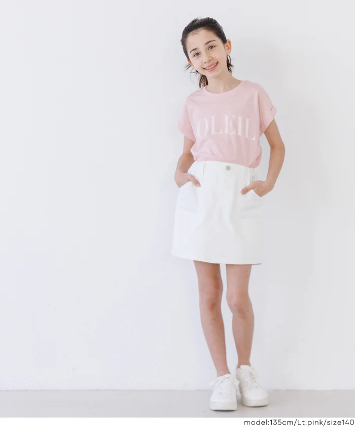 親子お揃いフレンチスリーブプリントTシャツ キッズ メール便可 - Image 2