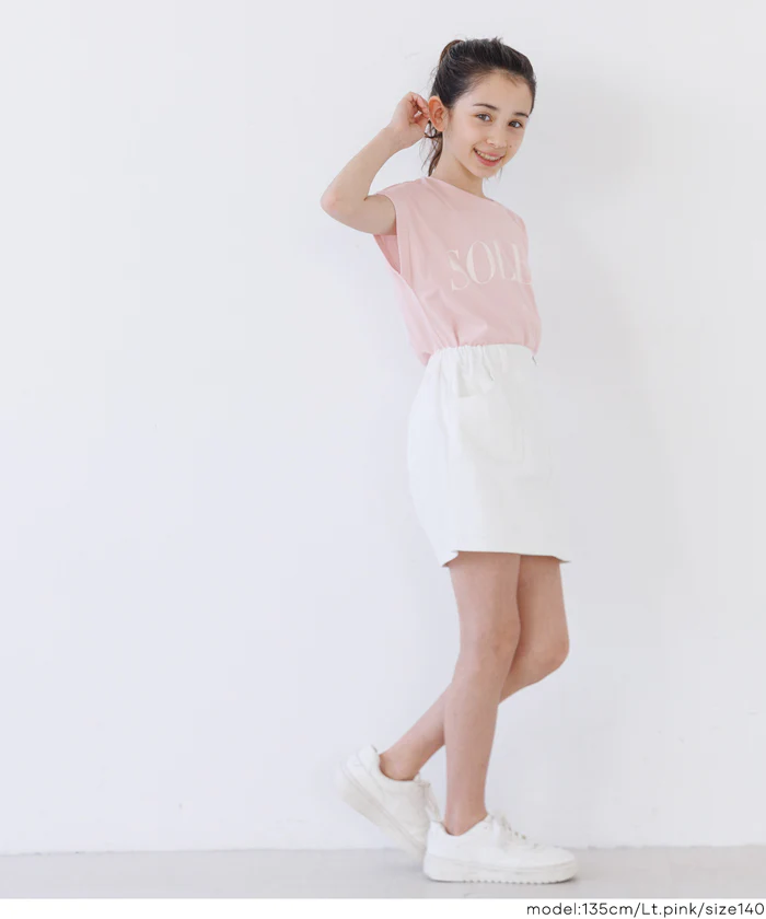 親子お揃いフレンチスリーブプリントTシャツ キッズ メール便可 - Image 4