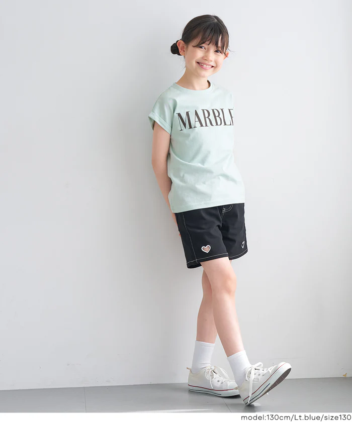 親子お揃いフレンチスリーブプリントTシャツ キッズ メール便可 - Image 6