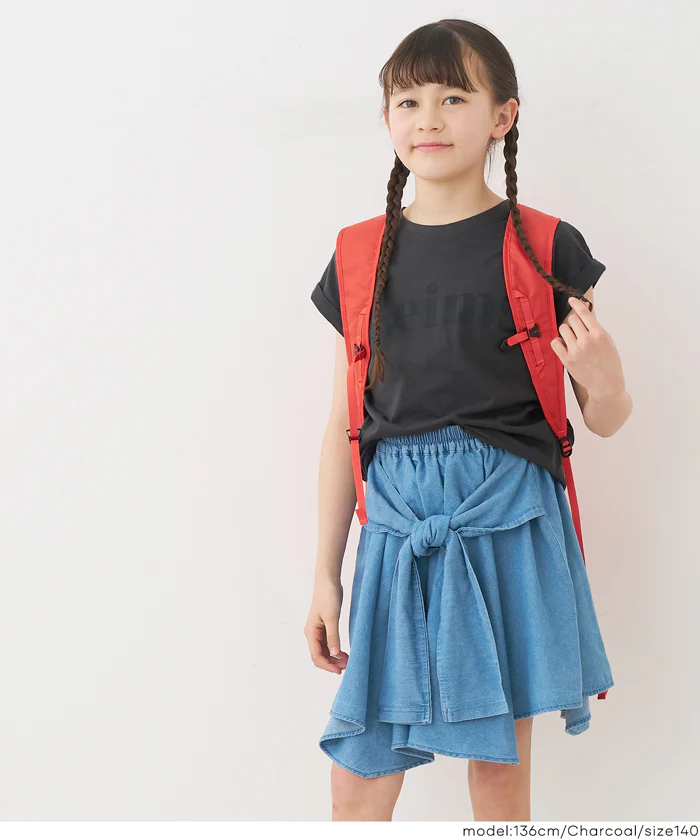 親子お揃いフレンチスリーブプリントTシャツ キッズ メール便可 - Image 8