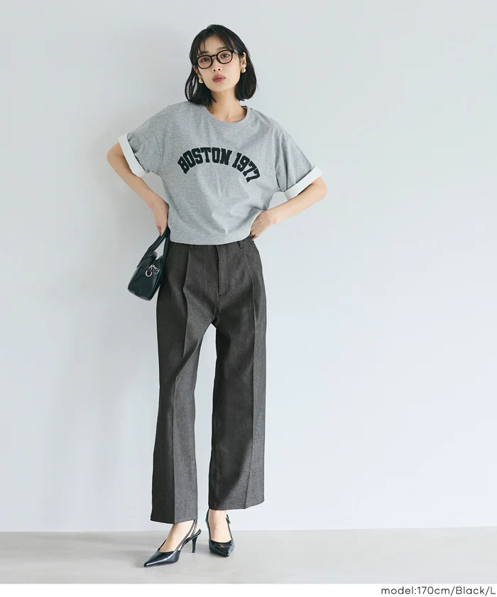 デニムライクワイドパンツ レディース メール便不可 - Image 12