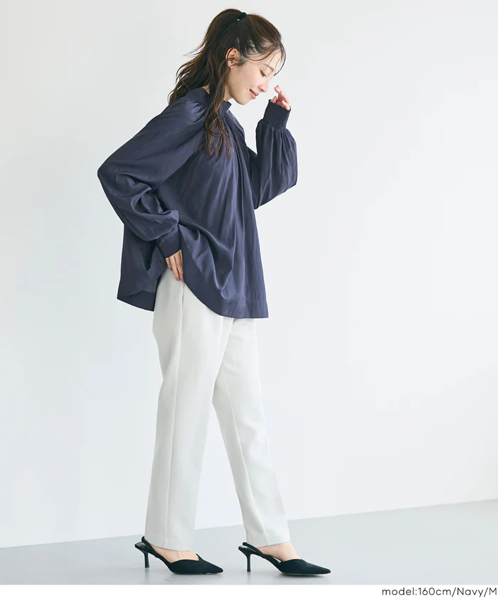 セール★2490円→990円バックリボンサテンブラウス レディース メール便不可 - Image 10