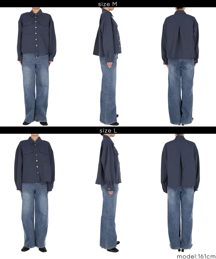 デニムライクシャツ レディース メール便不可 - Image 10