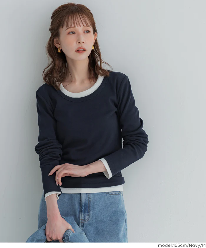 テレコリブUネックTシャツ レディース メール便不可 - Image 13