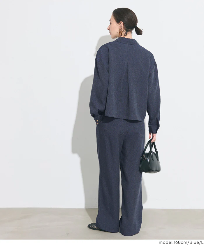 デニムライクワイドパンツ レディース メール便不可 - Image 8