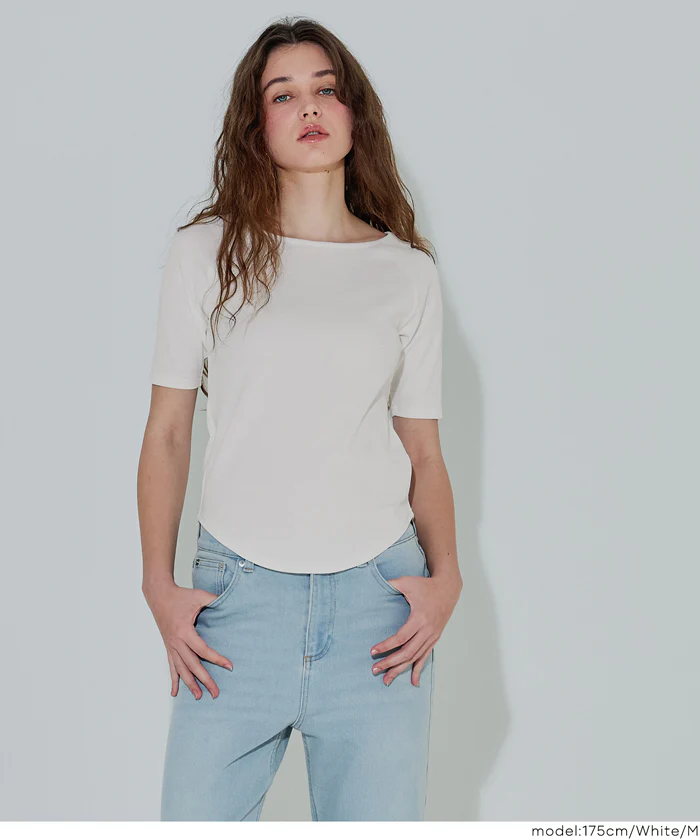 リブラグラン半袖Tシャツ レディース メール便不可 - Image 5