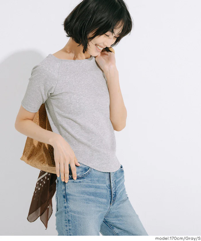 リブラグラン半袖Tシャツ レディース メール便不可 - Image 9