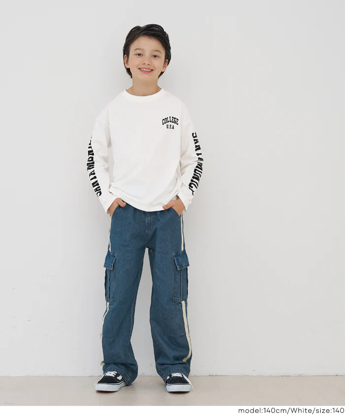 セール★990円→590円袖プリント長袖Tシャツ キッズ メール便不可 - Image 2