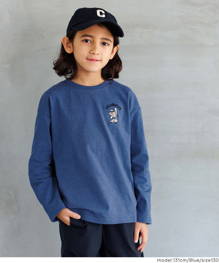 セール★990円→550円 ワンポイント刺繍長袖Tシャツ キッズ メール便不可 - Image 10