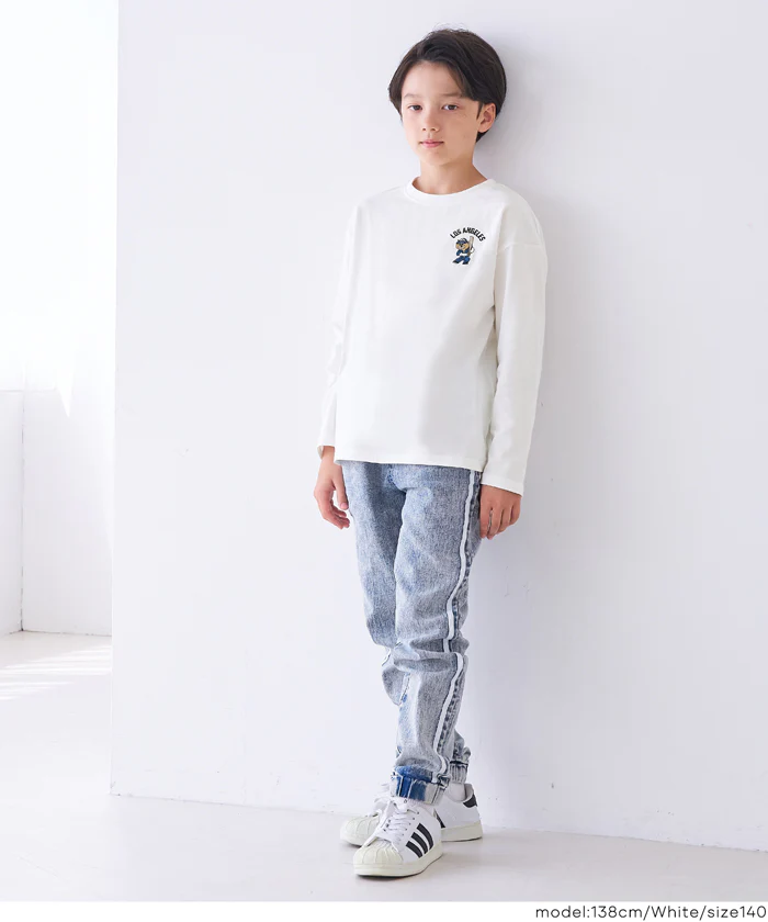 セール★990円→550円 ワンポイント刺繍長袖Tシャツ キッズ メール便不可 - Image 2