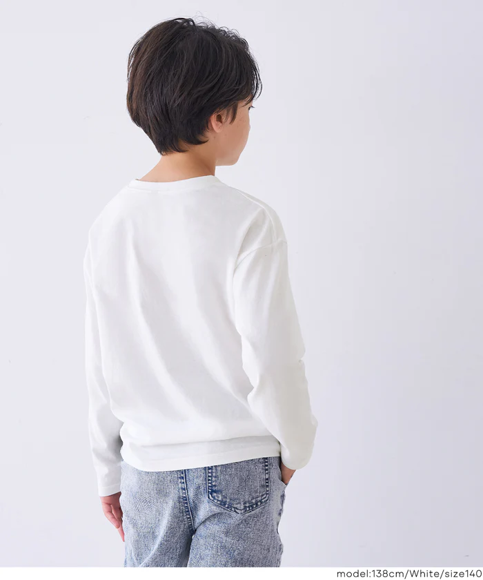 セール★990円→550円 ワンポイント刺繍長袖Tシャツ キッズ メール便不可 - Image 3