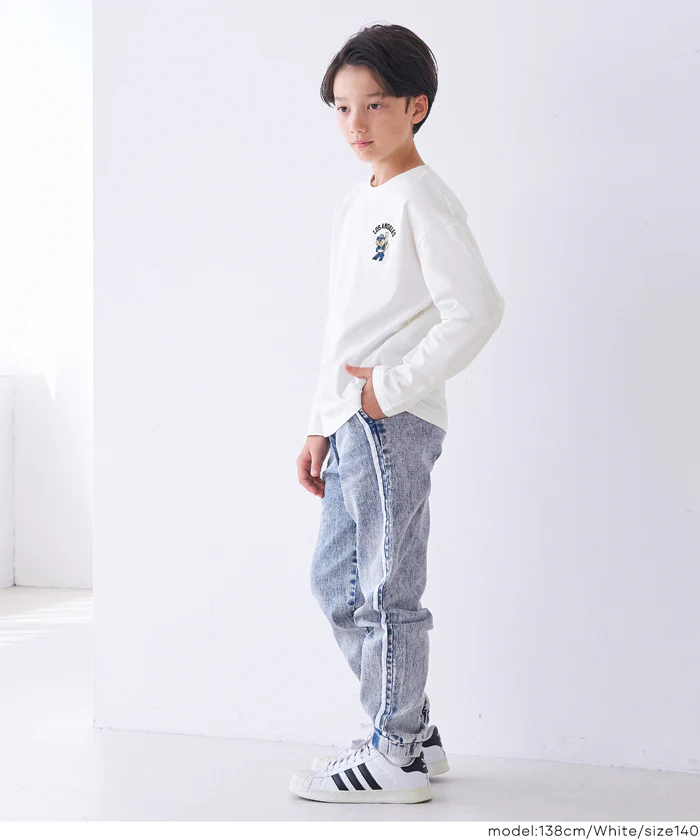 セール★990円→550円 ワンポイント刺繍長袖Tシャツ キッズ メール便不可 - Image 4