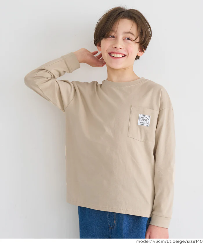 セール★890円→590円 ネームポケット長袖Tシャツ キッズ メール便不可 - Image 11