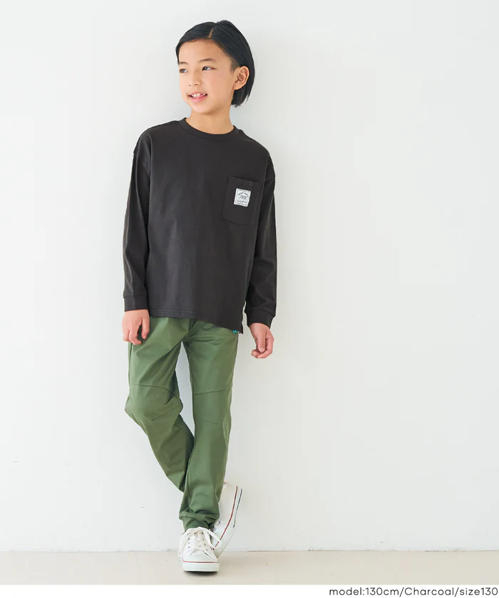 セール★890円→590円 ネームポケット長袖Tシャツ キッズ メール便不可 - Image 2