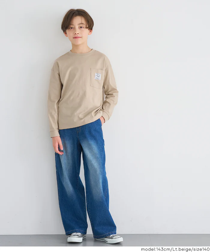 セール★890円→590円 ネームポケット長袖Tシャツ キッズ メール便不可 - Image 7