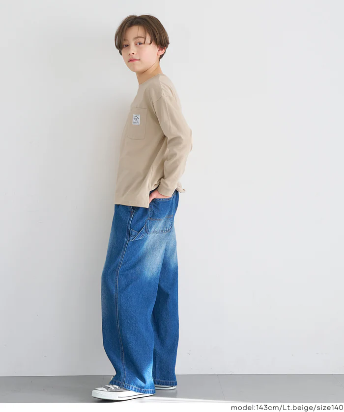 セール★890円→590円 ネームポケット長袖Tシャツ キッズ メール便不可 - Image 9