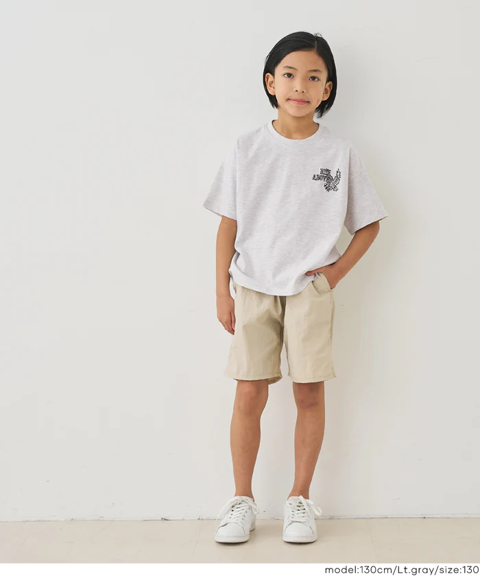 ワンポイント刺繍半袖Tシャツ キッズ メール便可 - Image 2