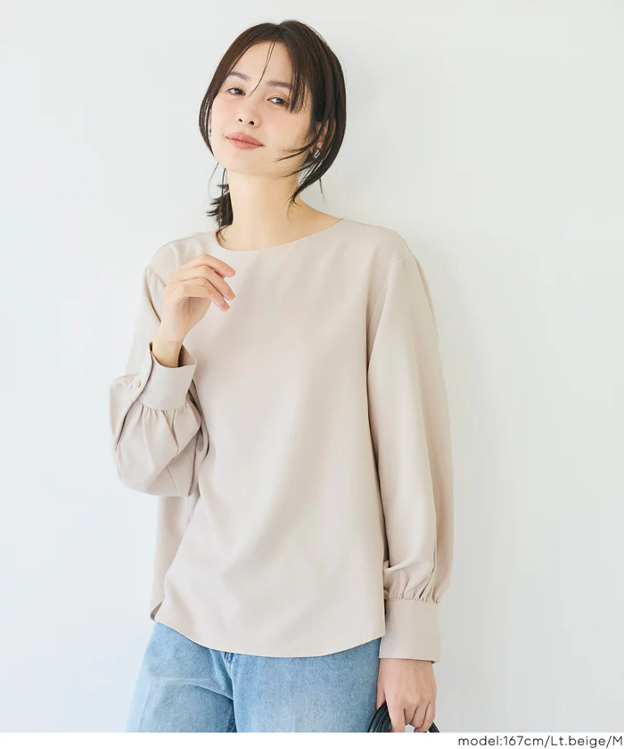 バックゴールドジップノーカラーブラウス レディース メール便不可 - Image 14