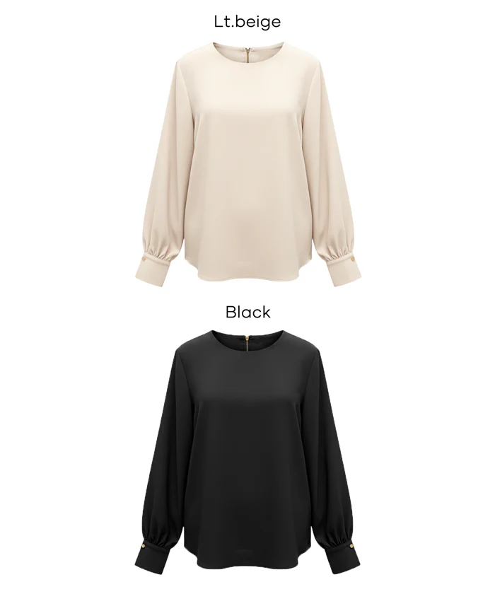バックゴールドジップノーカラーブラウス レディース メール便不可 - Image 17