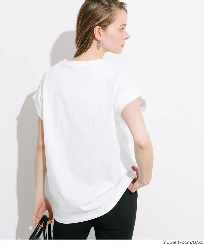フレンチスリーブプリントTシャツ レディース メール便不可 - Image 11