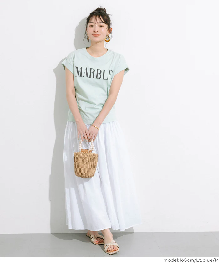 フレンチスリーブプリントTシャツ レディース メール便不可 - Image 14