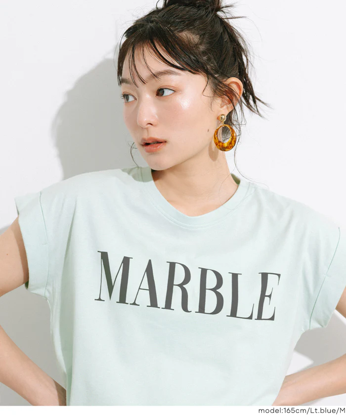 フレンチスリーブプリントTシャツ レディース メール便不可 - Image 15