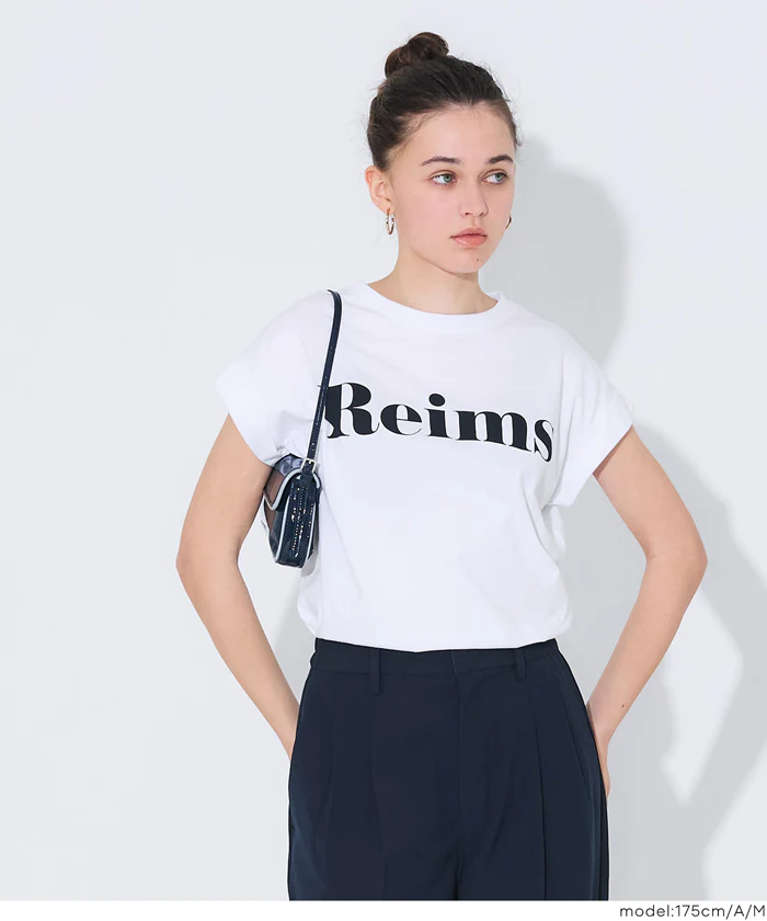 フレンチスリーブプリントTシャツ レディース メール便不可 - Image 4