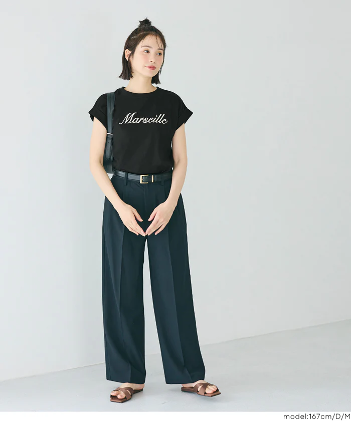 フレンチスリーブ刺繍Tシャツ レディース メール便可 mrb - Image 10