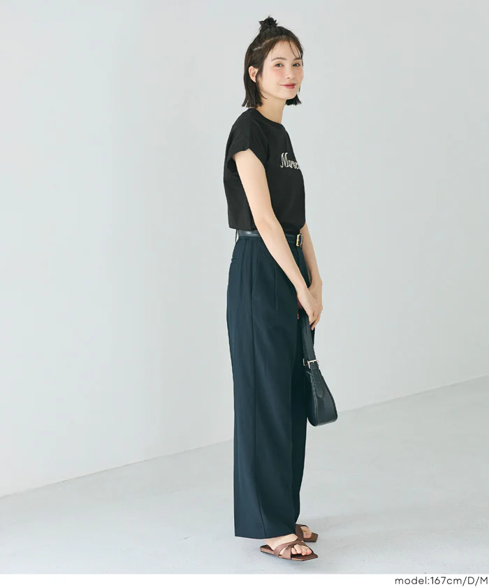 フレンチスリーブ刺繍Tシャツ レディース メール便可 mrb - Image 11