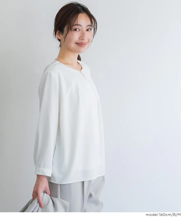 ノーカラーブラウス レディース メール便不可 - Image 12