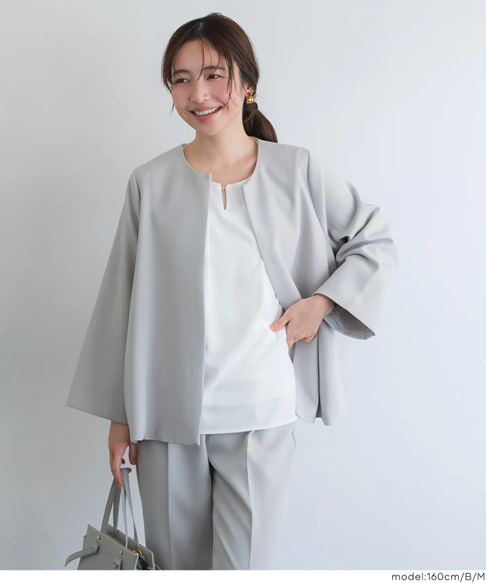 ノーカラーブラウス レディース メール便不可 - Image 14