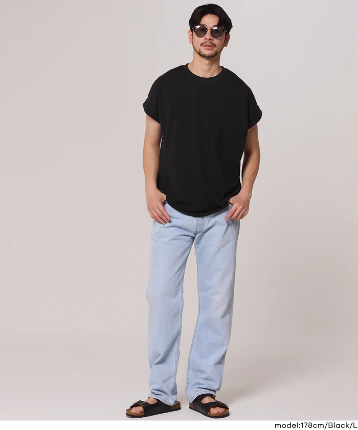 スリーブレスコットンTシャツ メンズ メール便不可 - Image 12