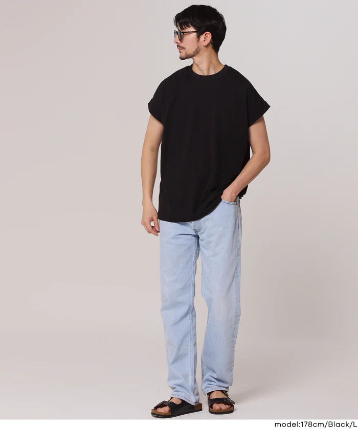 スリーブレスコットンTシャツ メンズ メール便不可 - Image 8