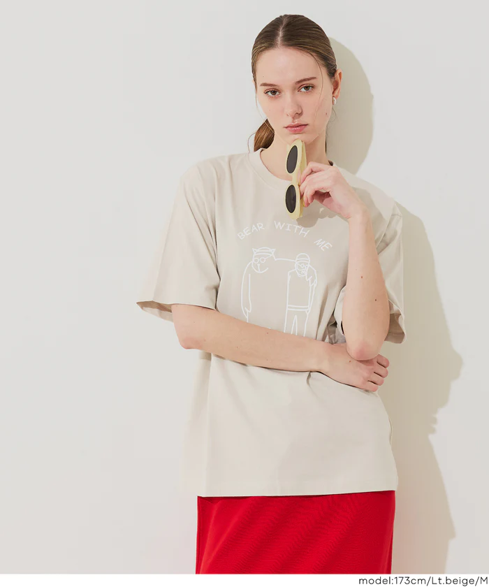 ベアプリントTシャツ メンズ レディース メール便不可 - Image 6