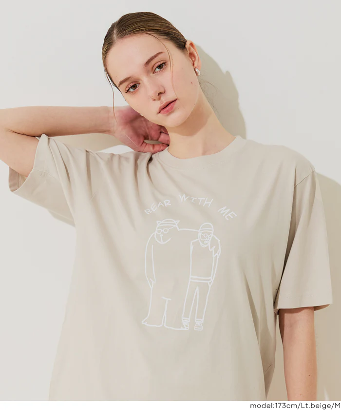 ベアプリントTシャツ メンズ レディース メール便不可 - Image 8