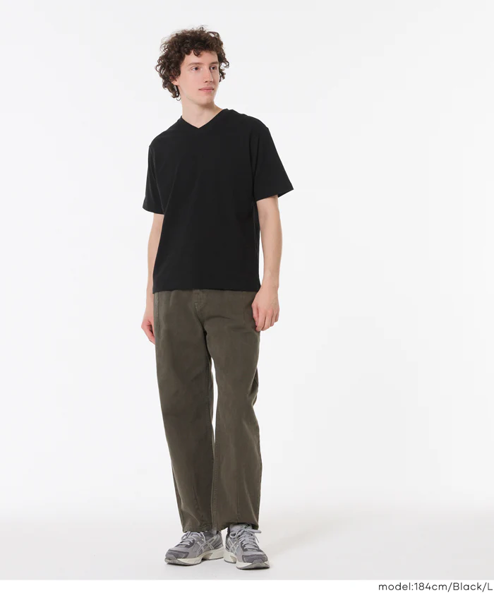 ベーシックVネック半袖Tシャツ メンズ レディース メール便不可 - Image 2