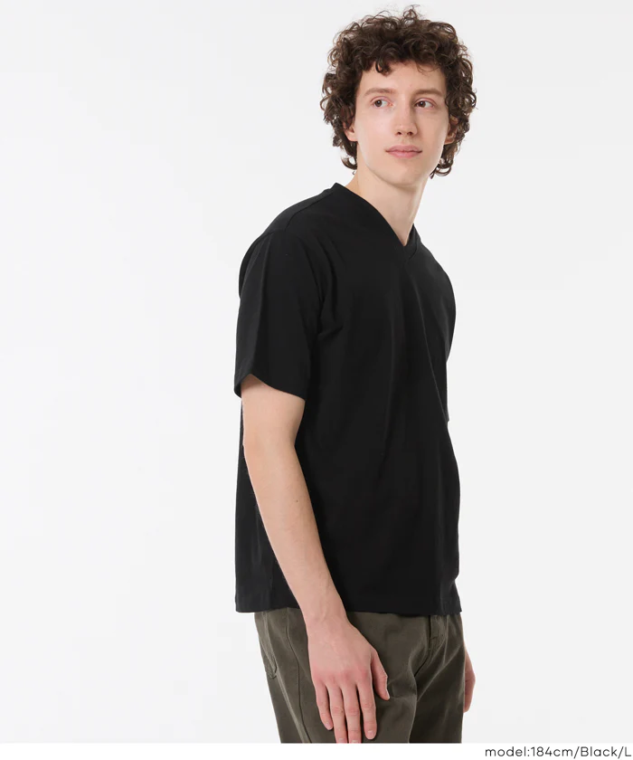 ベーシックVネック半袖Tシャツ メンズ レディース メール便不可 - Image 3