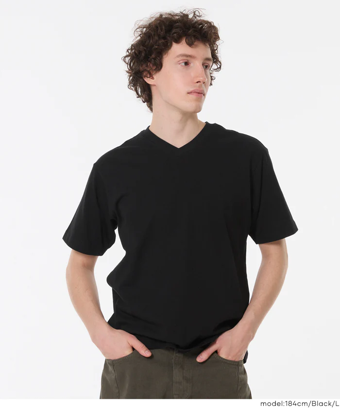 ベーシックVネック半袖Tシャツ メンズ レディース メール便不可 - Image 7