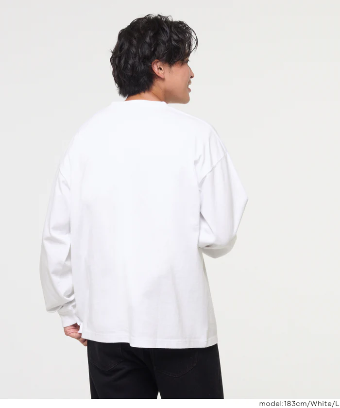 セール★1990円→990円 ベーシックヘビーウェイト長袖Tシャツ メンズ メール便不可 - Image 8