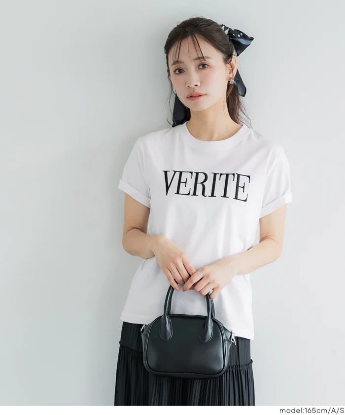 クルーネックロゴTシャツ レディース メール便不可 - Image 14