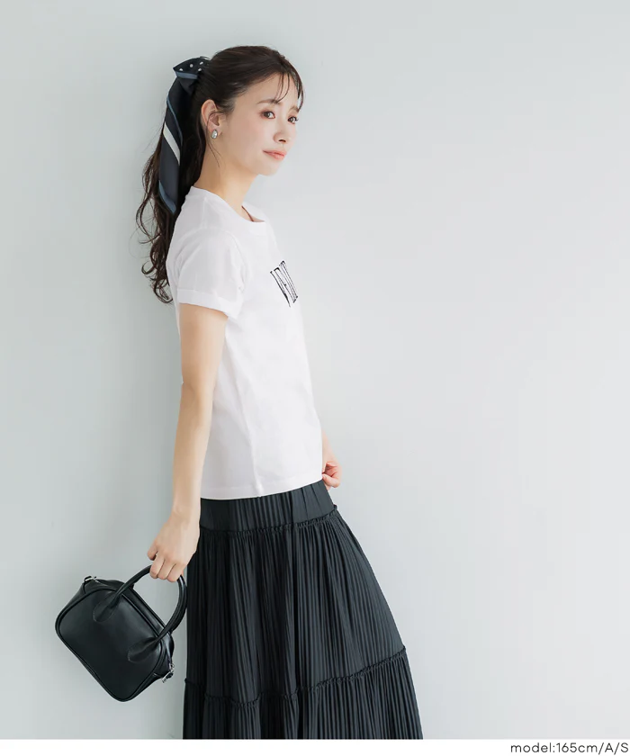 クルーネックロゴTシャツ レディース メール便不可 - Image 15