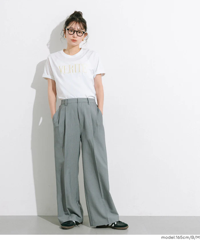 クルーネックロゴTシャツ レディース メール便不可 - Image 2