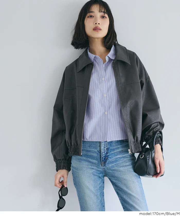 クロップドオックスシャツ レディース メール便不可 - Image 11