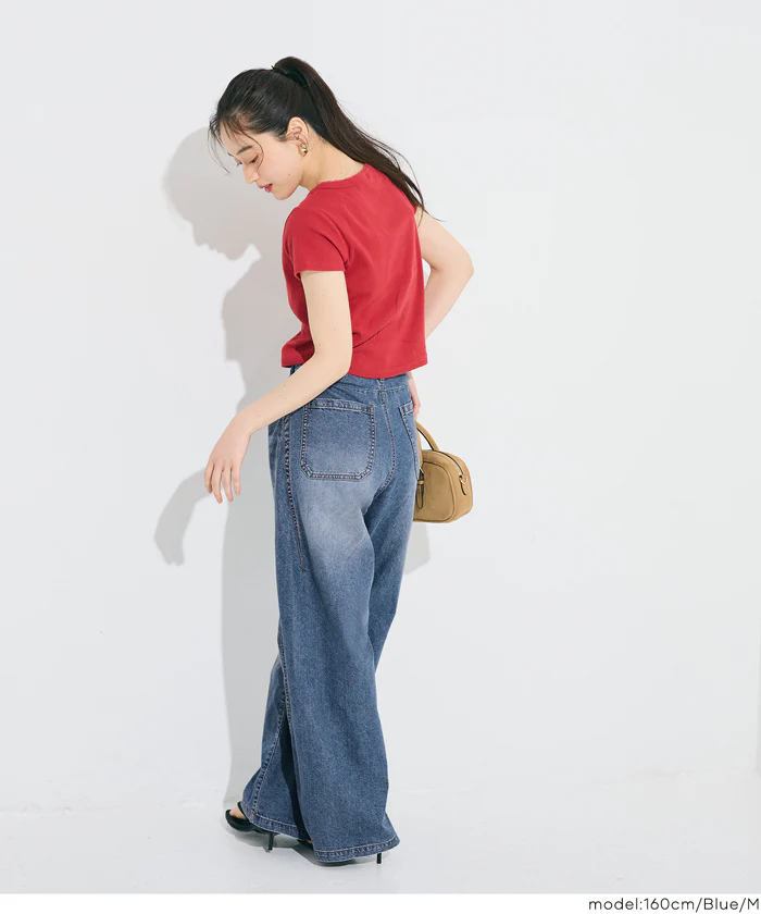 サマーデニムバギーカーブパンツ レディース メール便不可 - Image 12