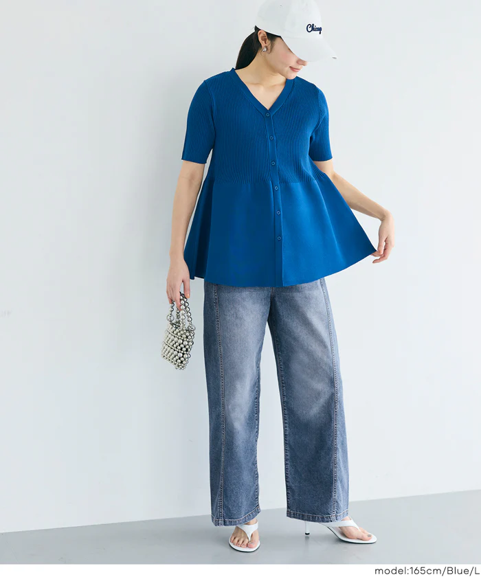 サマーデニムバギーカーブパンツ レディース メール便不可 - Image 13