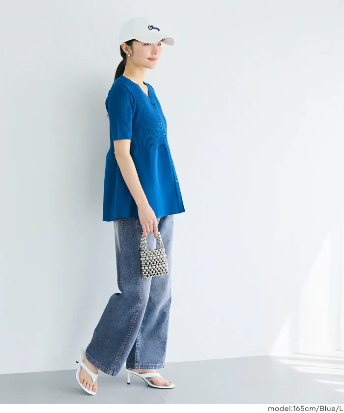サマーデニムバギーカーブパンツ レディース メール便不可 - Image 14